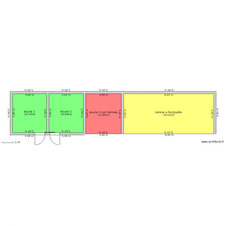 ECURIES. Plan de 0 pièce et 0 m2
