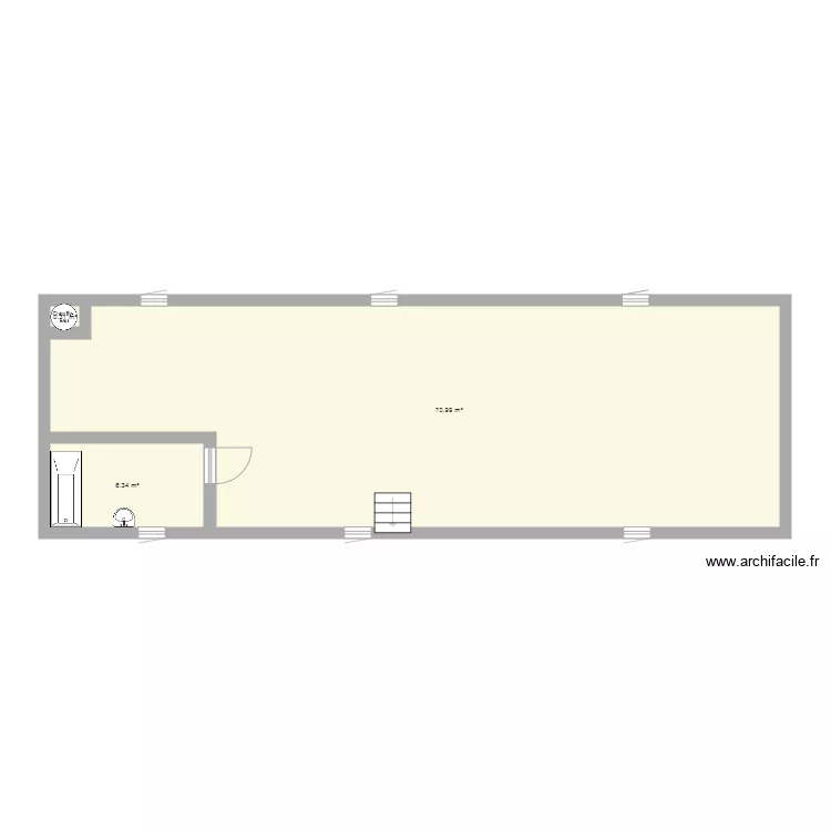 grenier avant travaux . Plan de 0 pièce et 0 m2