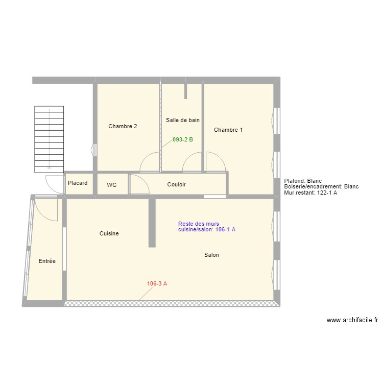 Appt 2ème peinture. Plan de 0 pièce et 0 m2