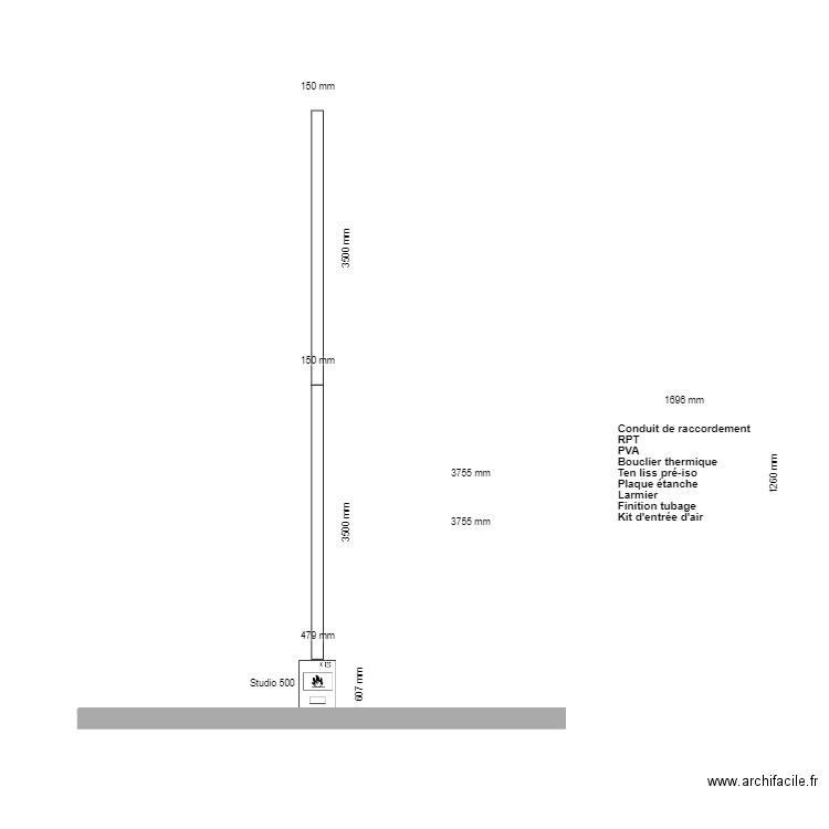 Pommier plan tec. Plan de 0 pièce et 0 m2