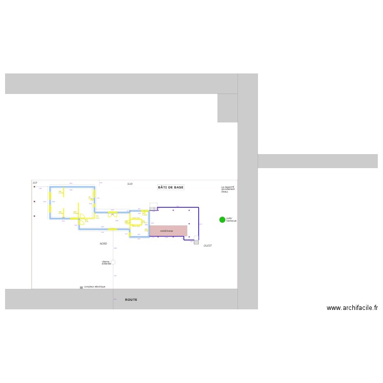 Bâti base avec route. Plan de 0 pièce et 0 m2