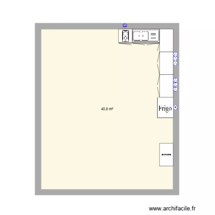 salle repos. Plan de 