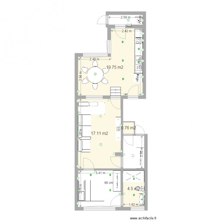 1er etage 83 duplex v2. Plan de 0 pièce et 0 m2