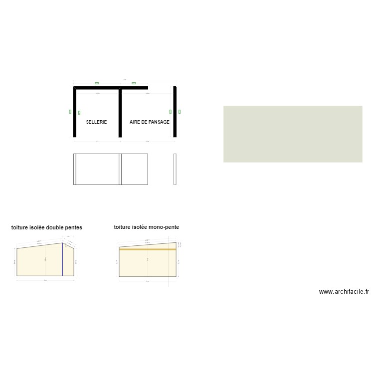 sellerie et aire de pansage. Plan de 0 pièce et 0 m2