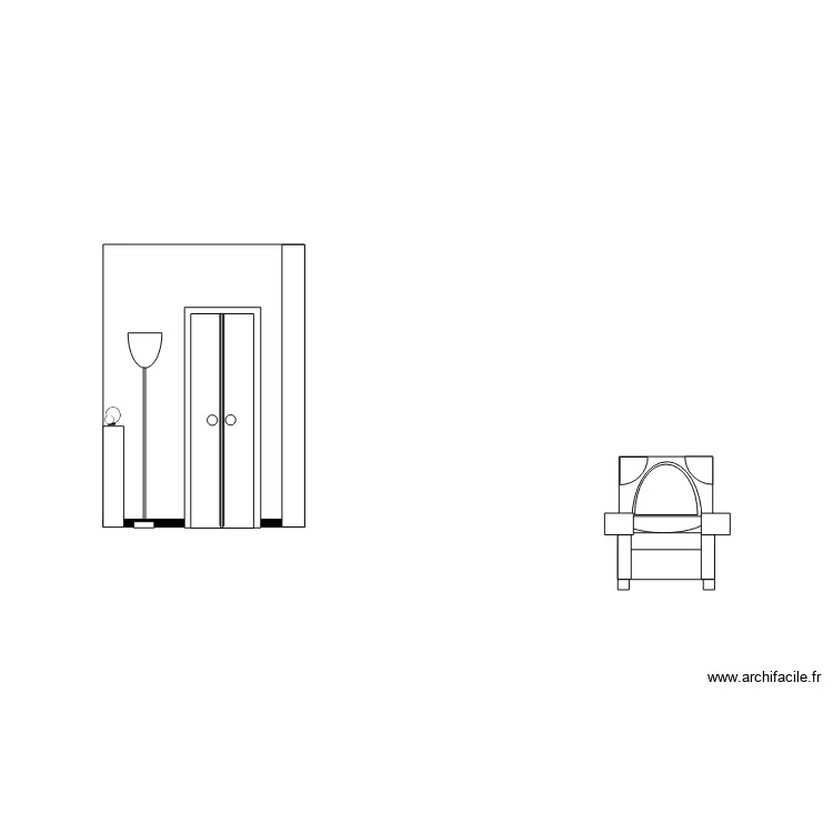 mur garderobe. Plan de 
