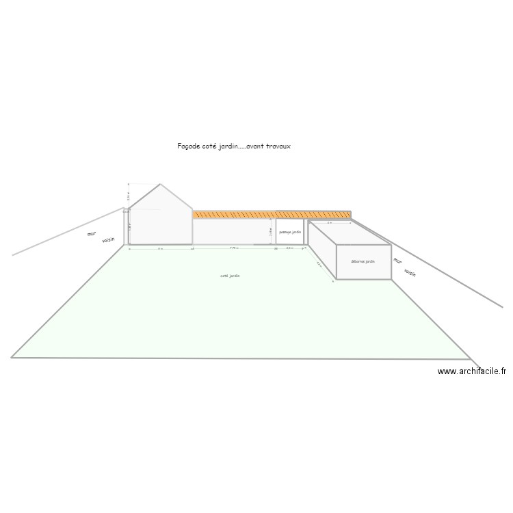 Façade avant travaux 1. Plan de 0 pièce et 0 m2