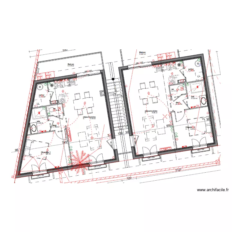 SAS BLUE LOT 5 ET 6. Plan de SAS BLUE LOT 5 ET 6. Plan de