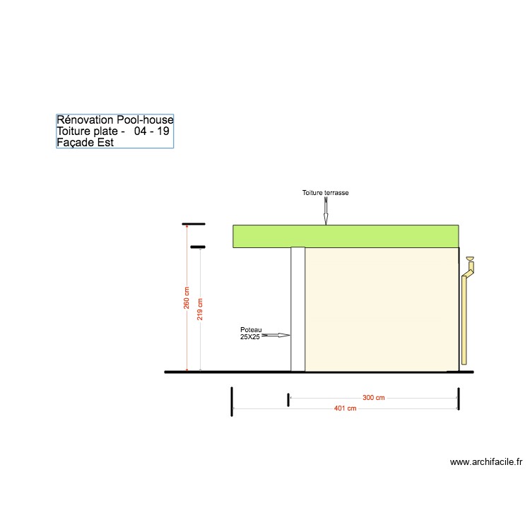 PoolHouse toiture plate. Plan de 0 pièce et 0 m2