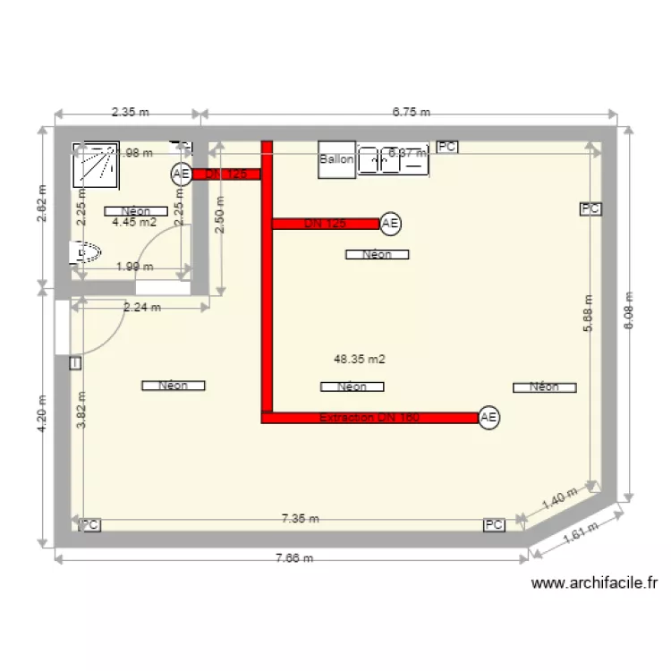 Local Paris Bourse. Plan de 