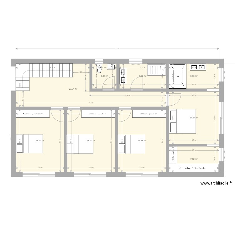 plan 790x1500 test. Plan de 0 pièce et 0 m2