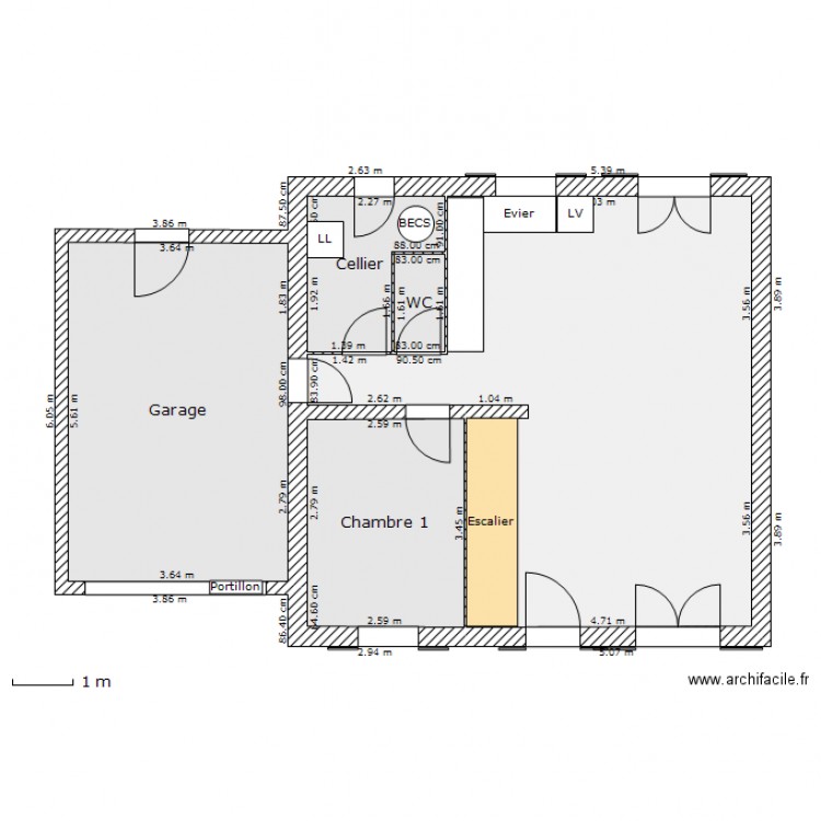 LOGIS 2012 LILAS 5 GAZ RDC Garage portillon. Plan de 0 pièce et 0 m2