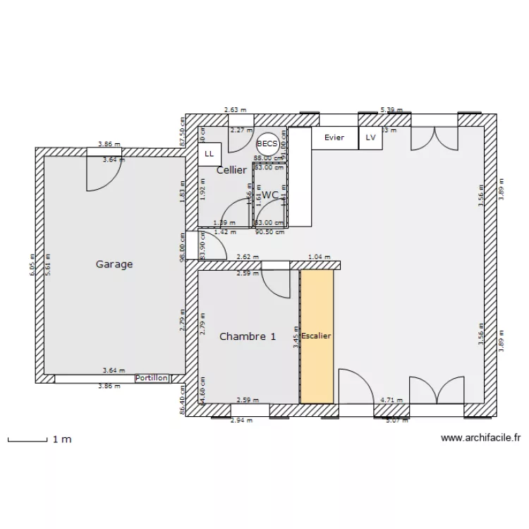 LOGIS 2012 LILAS 5 GAZ RDC Garage portillon. Plan de 
