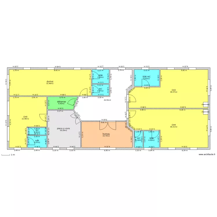 premier étage. Plan de premier étage. Plan de