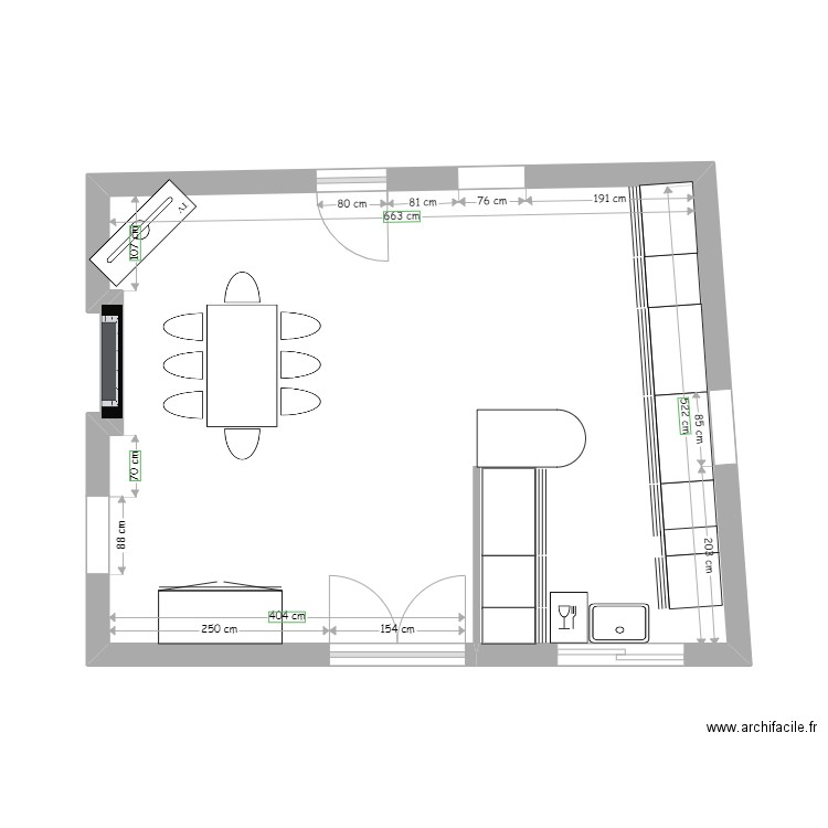 CUISINE. Plan de 0 pièce et 0 m2