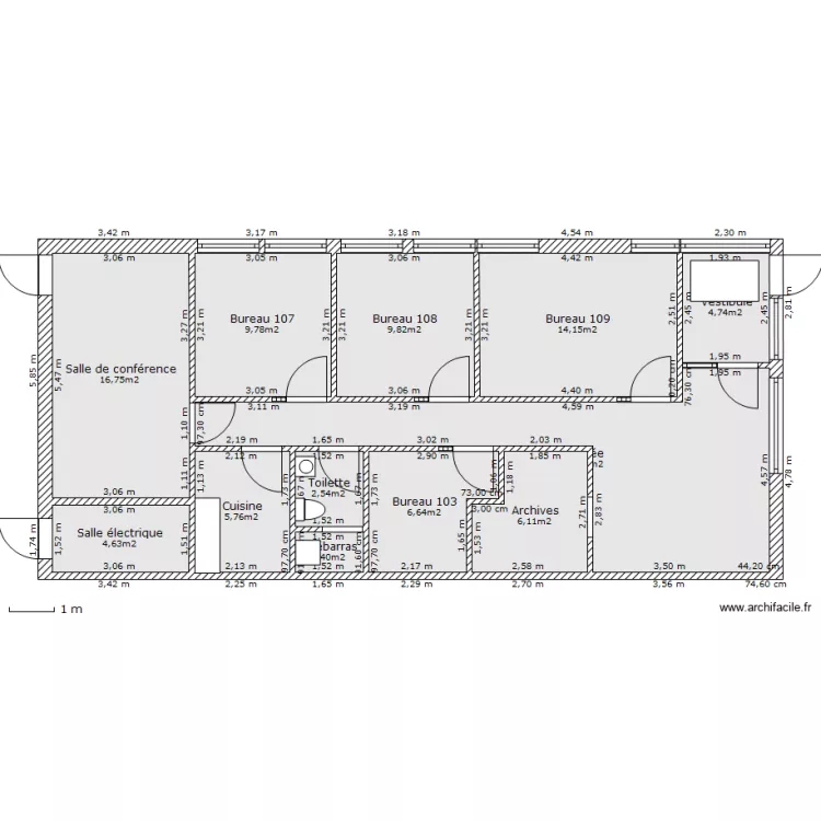 Nouveau bureau ACCB Actuel. Plan de 