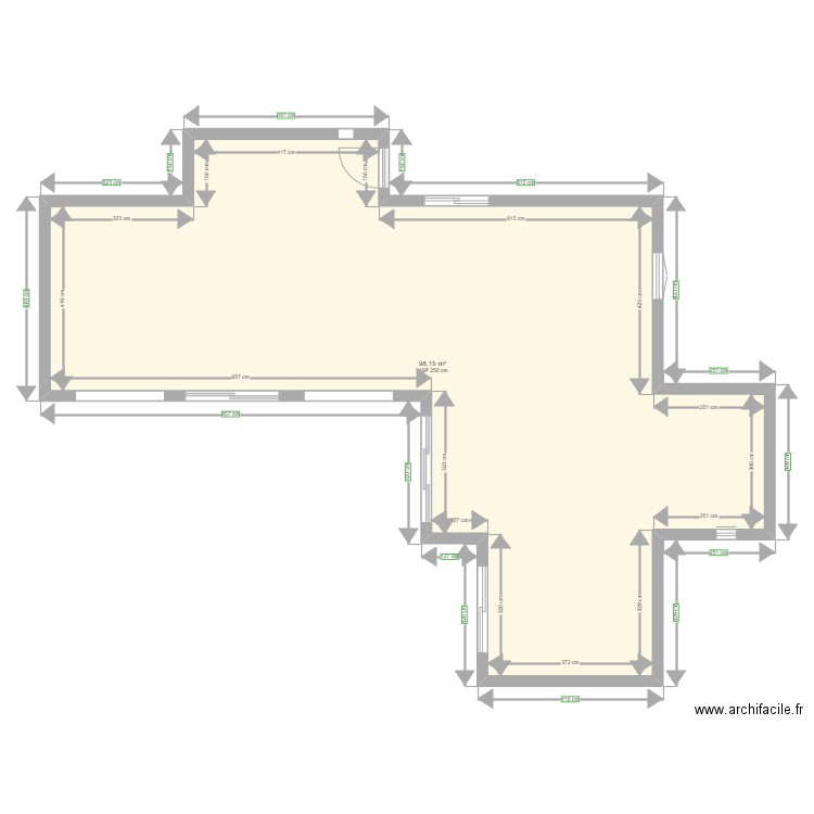 pezens actuel. Plan de 0 pièce et 0 m2