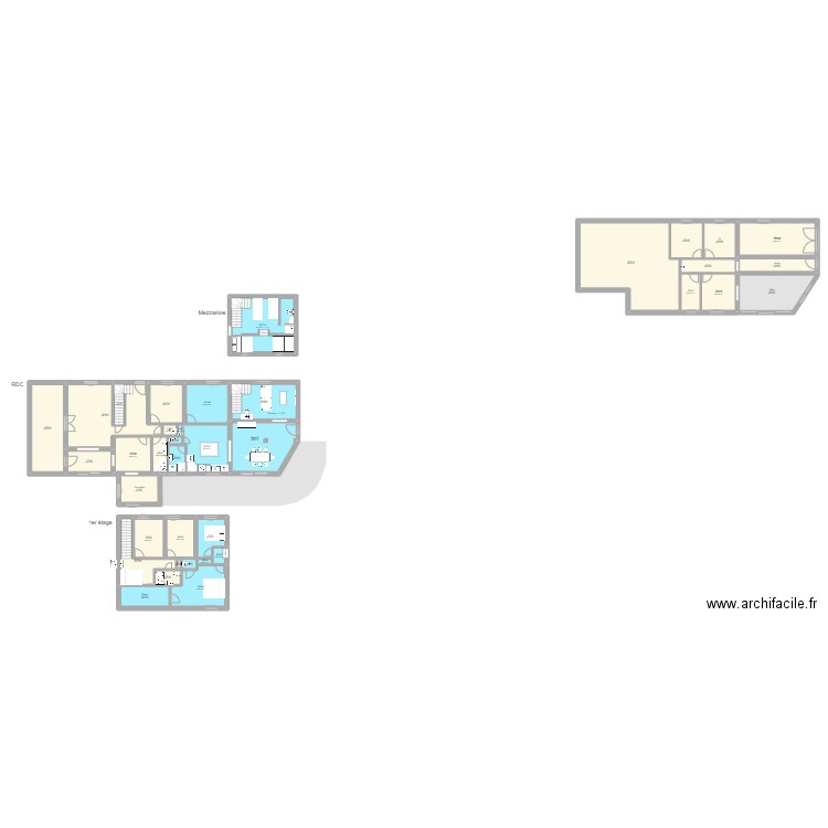 CAVALAIRE plan au 3 nov avec terrasse &Mez V4. Plan de 37 pièces et 421 m2