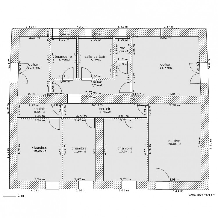 plan maison f6. Plan de 0 pièce et 0 m2