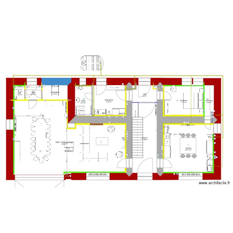 LTN Maison projet initial. Plan de 0 pièce et 0 m2