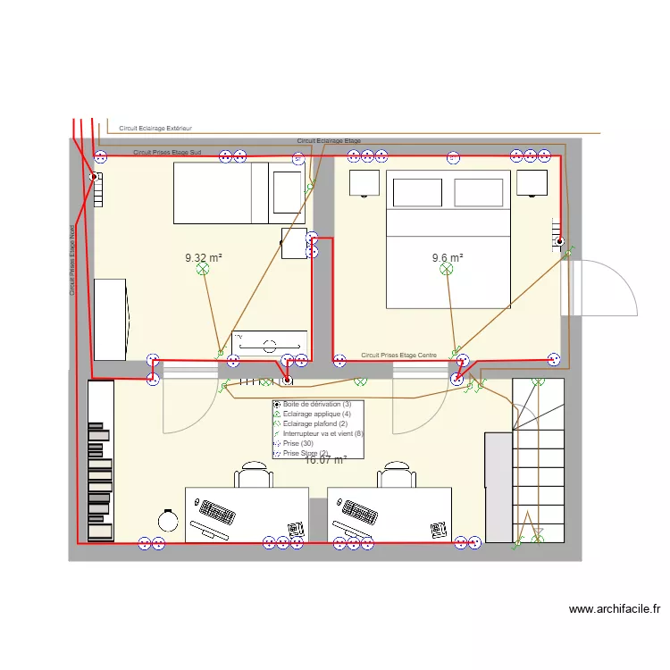 Etage 62 am&eacute;nag&eacute; et &eacute;lec. Plan de 