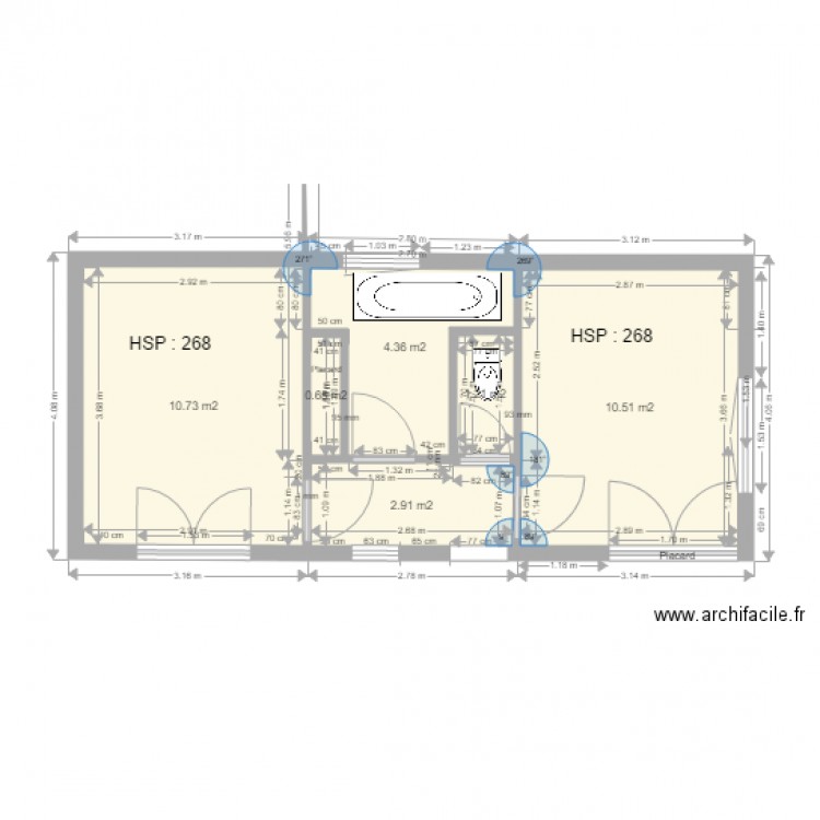 Niveau 2 2 chambres sdb toilette. Plan de 0 pièce et 0 m2