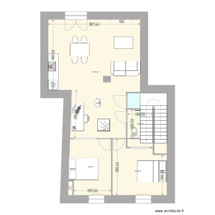 Gare Etage 1 V3. Plan de 0 pièce et 0 m2