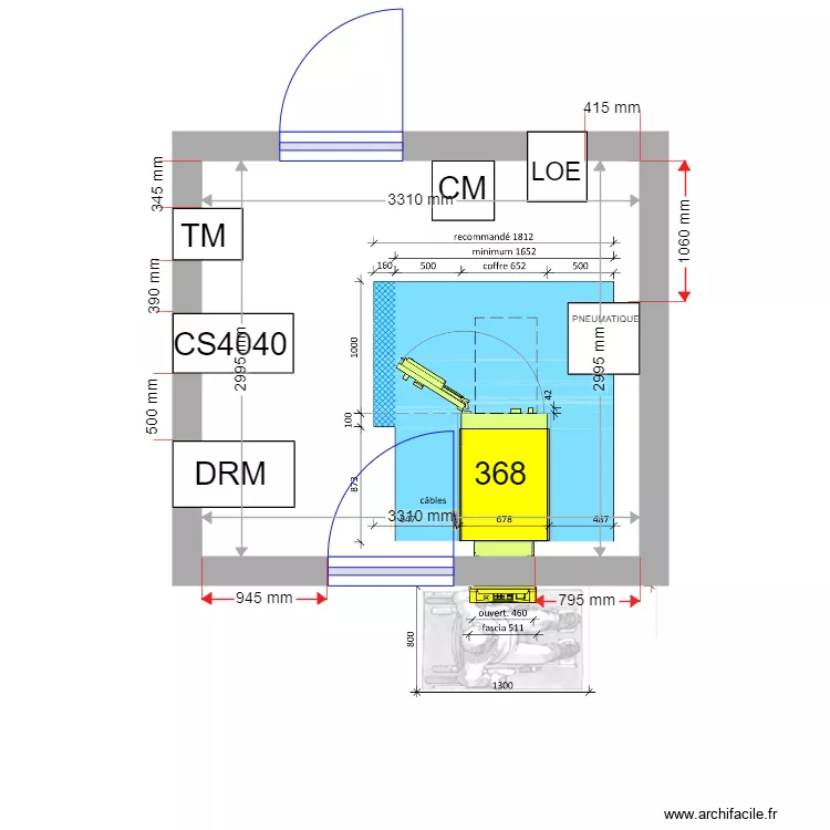 PLAN DE MASSE EXISTANT GHISONACIA 368. Plan de 