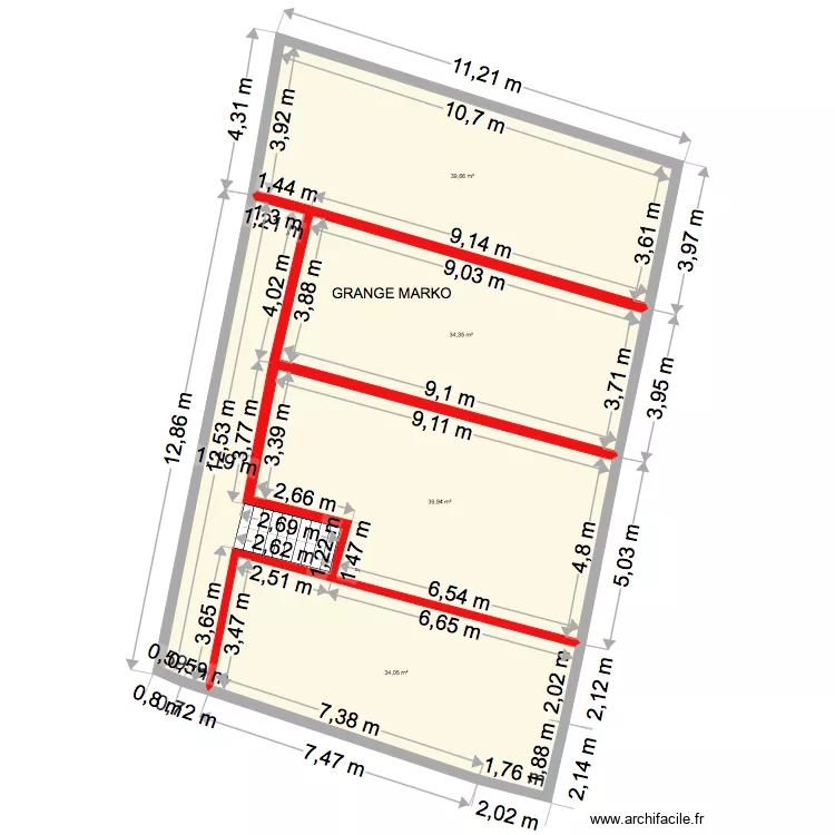 GRANGE MARKO version 2. Plan de GRANGE MARKO version 2. Plan de