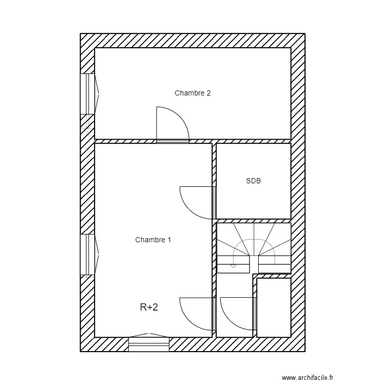 PALOS. Plan de 7 pièces et 67 m2