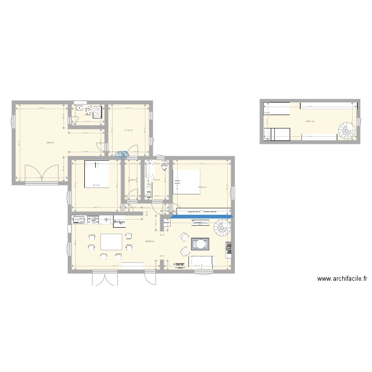 sénas. Plan de 0 pièce et 0 m2