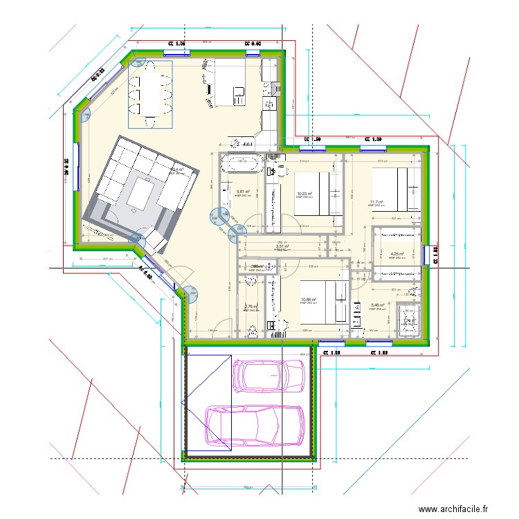 Muller meublé. Plan de 0 pièce et 0 m2