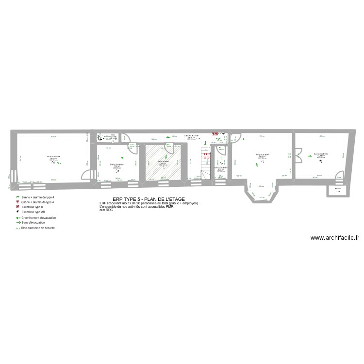 Manoir-LDH-1er-Etage-PMR-2-fin. Plan de 8 pièces et 109 m2