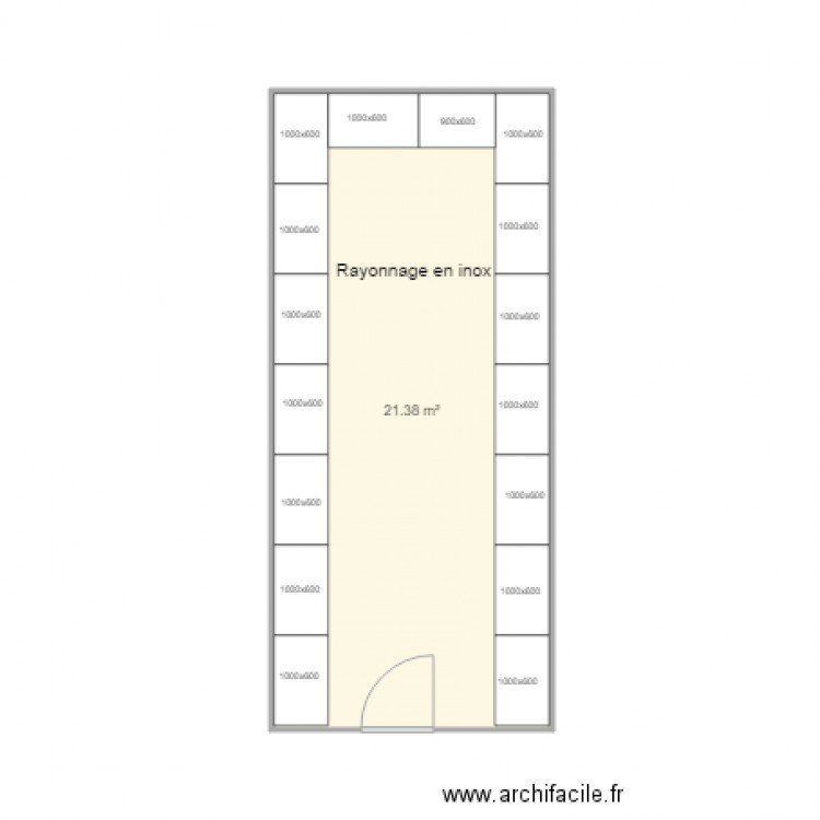 Hop Villefranche. Plan de 1 pièce et 21 m2