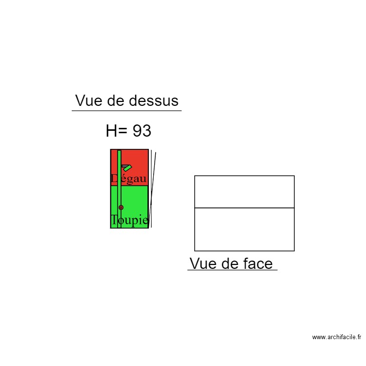 ATELIER Bloc dégau et toupie. Plan de 0 pièce et 0 m2