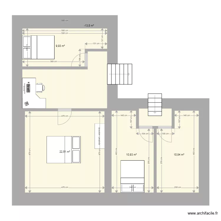 etage3chambres. Plan de 