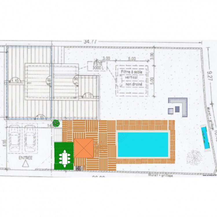 TECHER. Plan de 0 pièce et 0 m2