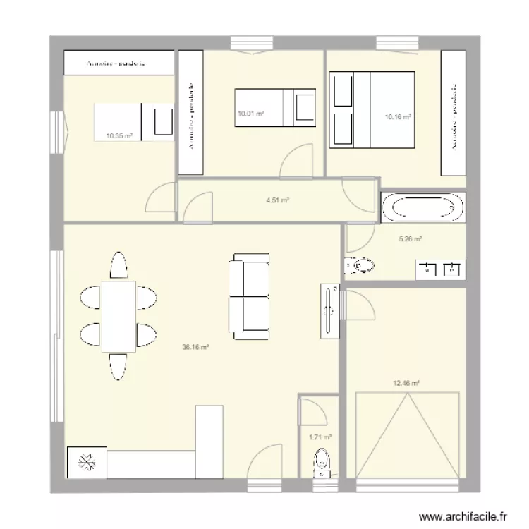 plan maison plain pied . Plan de 