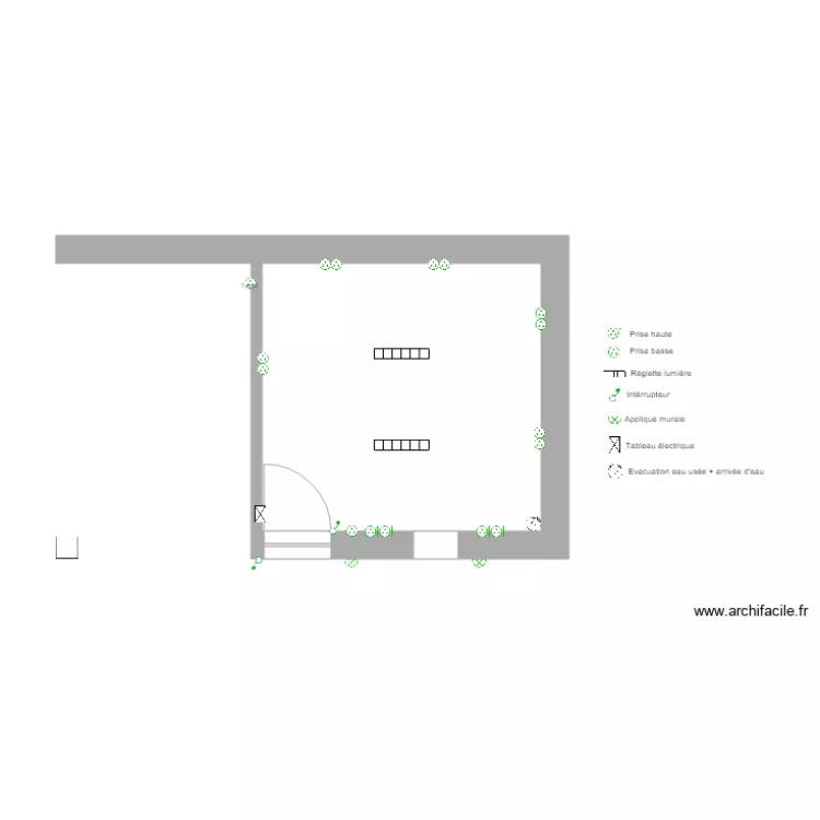 Abri voiture Electricit&eacute;. Plan de 