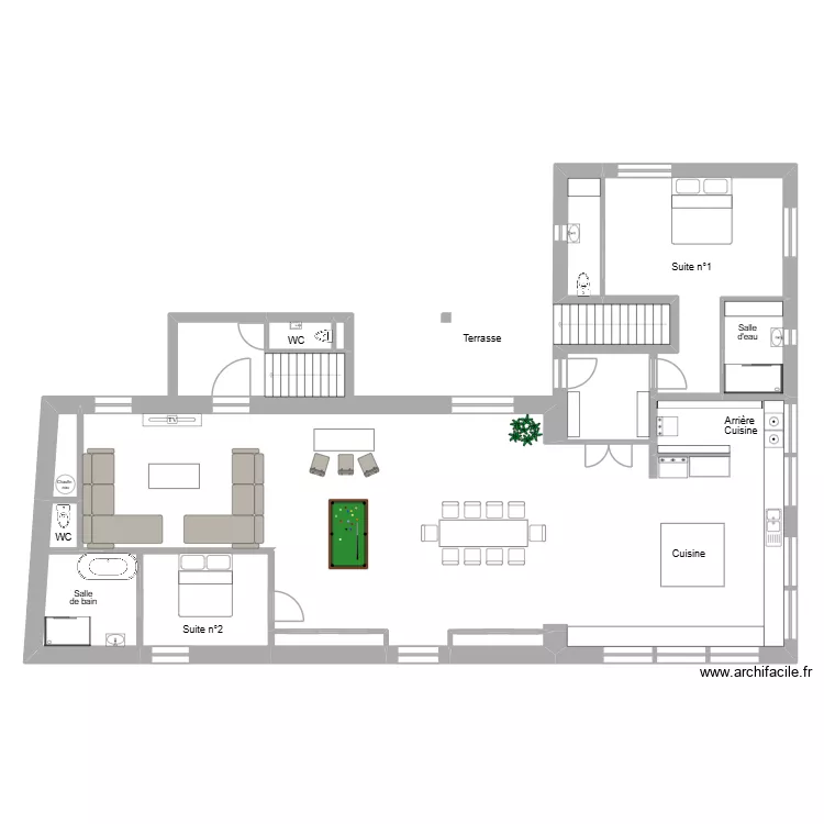 Pac&eacute;  Projet 7 Grange. Plan de 10  et 159 m²