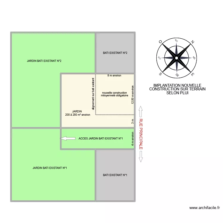 AUBOIS terrain. Plan de 
