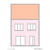 Facade arriere projet porte et baie coulissante