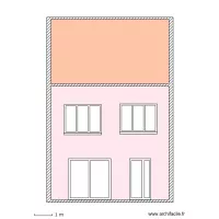 Facade arriere projet porte et baie coulissante