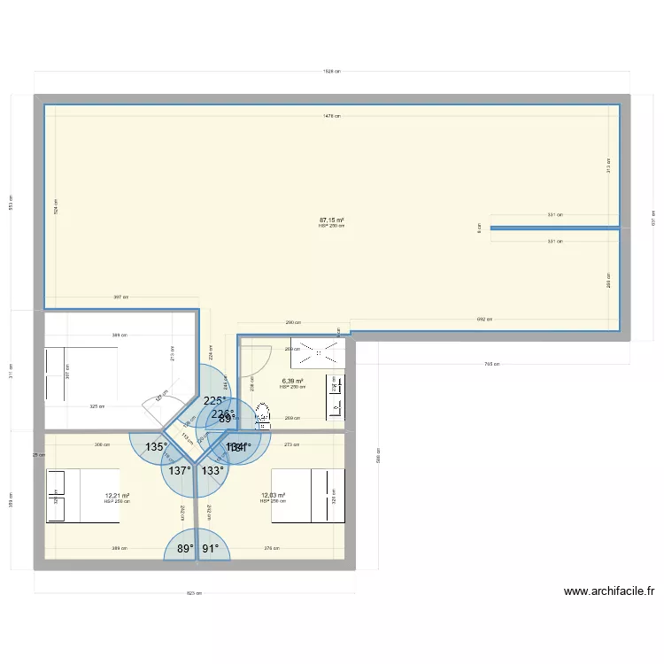 maison en L. Plan de maison en L. Plan de