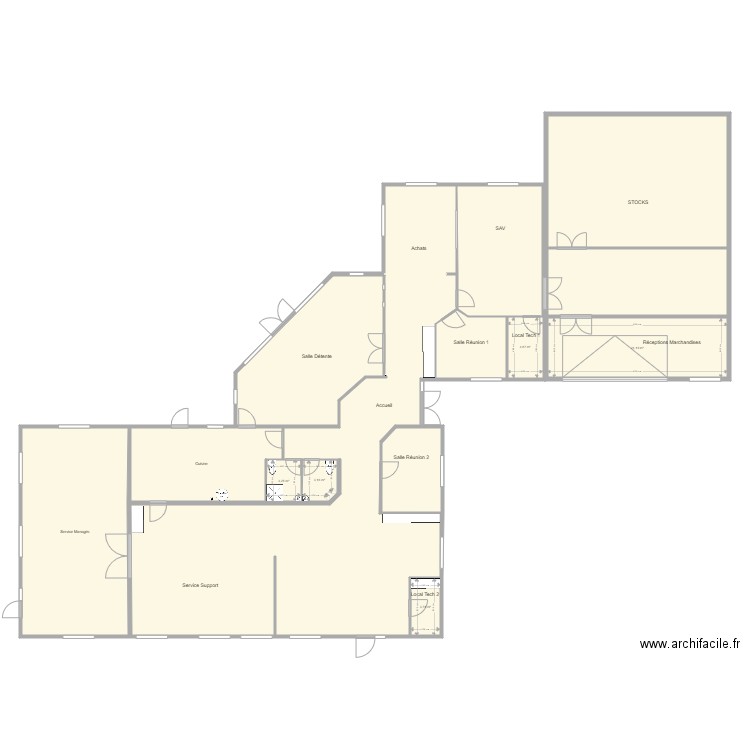 Projet avec 1 cloison sans surfaces. Plan de 0 pièce et 0 m2