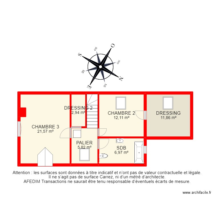 BI 13566 - . Plan de 26 pièces et 196 m2