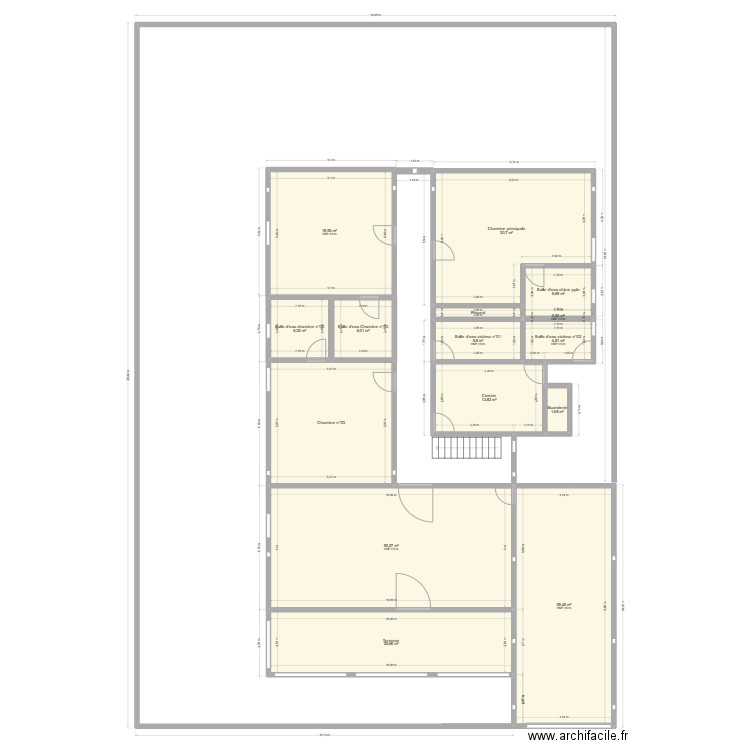 Plan domicile_01. Plan de 15 pièces et 242 m2