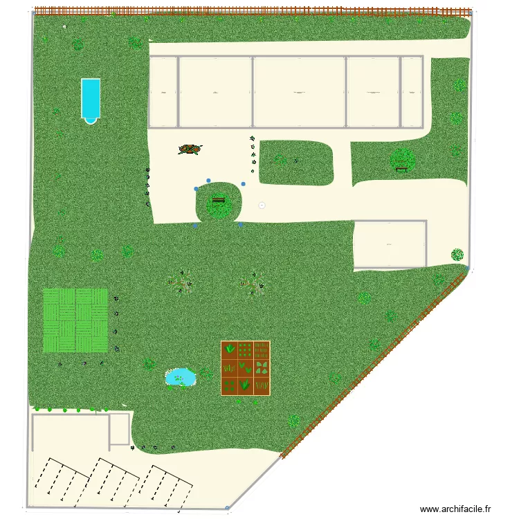 Am&eacute;nagement Jardin. Plan de 
