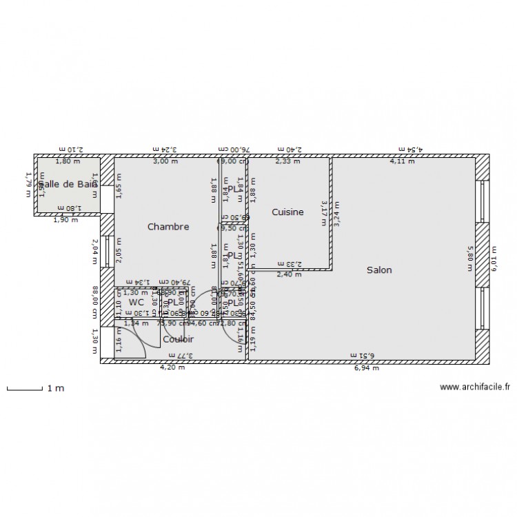 Appart test 8 cote . Plan de 0 pièce et 0 m2