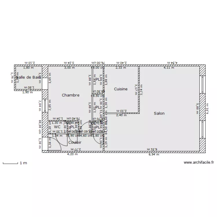 Appart test 8 cote . Plan de 