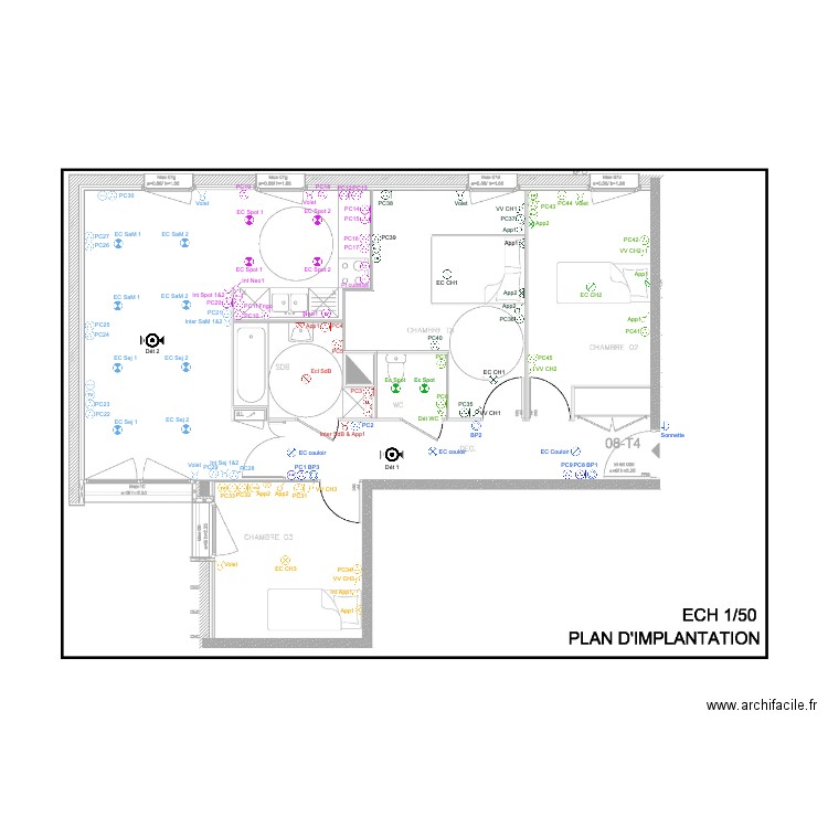 Implantation logement 20211221. Plan de 0 pièce et 0 m2